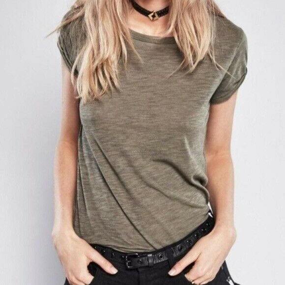 Free People Tops - NWOT We The Free Olive Green Clare Tee